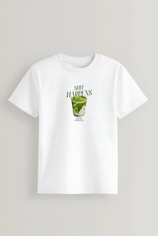 Polera Mujer - Drink Matcha White