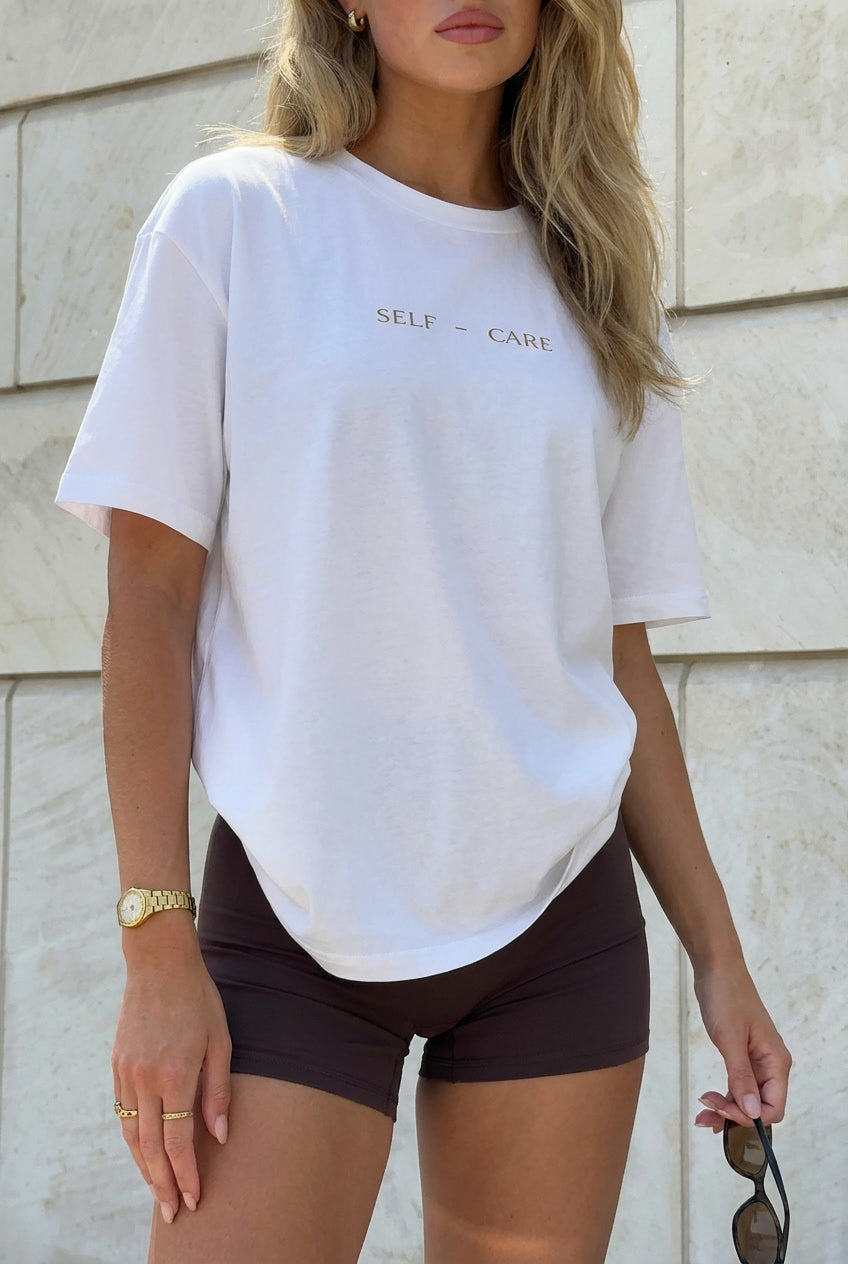 Polera Mujer - Self Care White